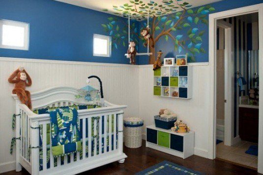 baby room-blue and green