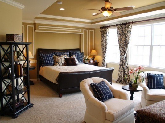 Black and Blue Master Bedroom