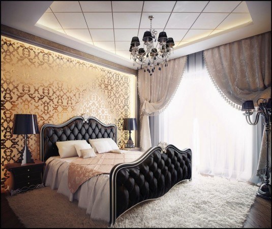 bedroom-black bed