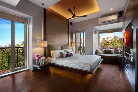 bedroom-brown floor