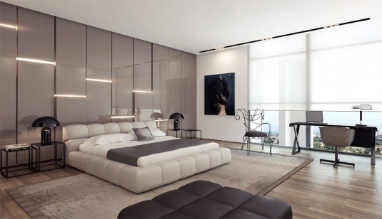 bedroom-white bed