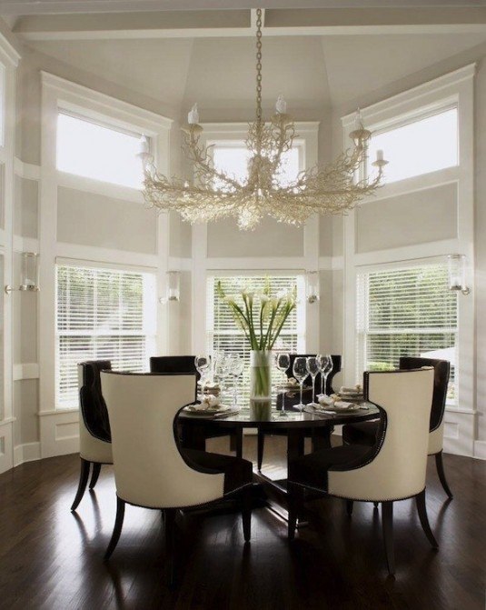 dining room-black and white