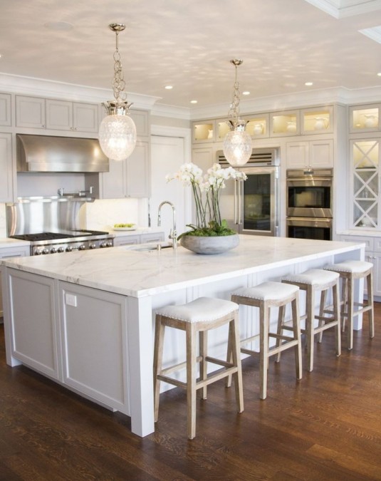 kitchen bar stools-white