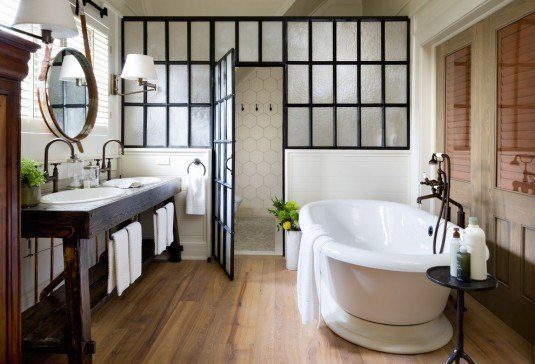 modern bathroom-wooden