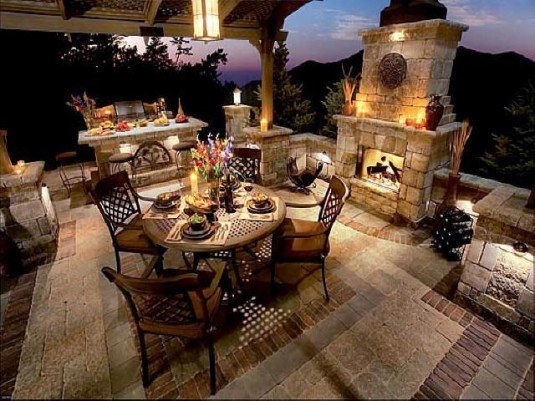 outdoor fireplace design