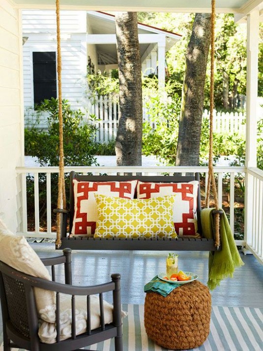 patio swing-colorful