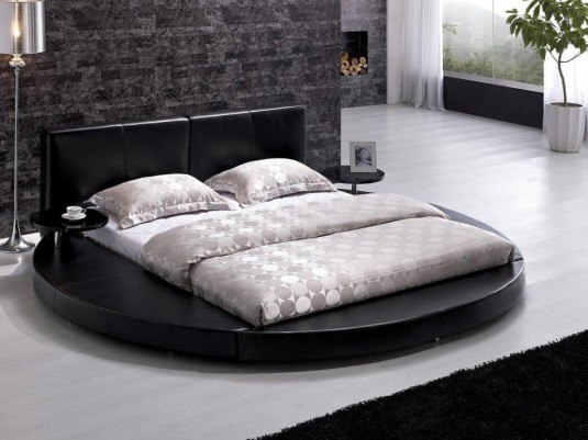platform bed-black round