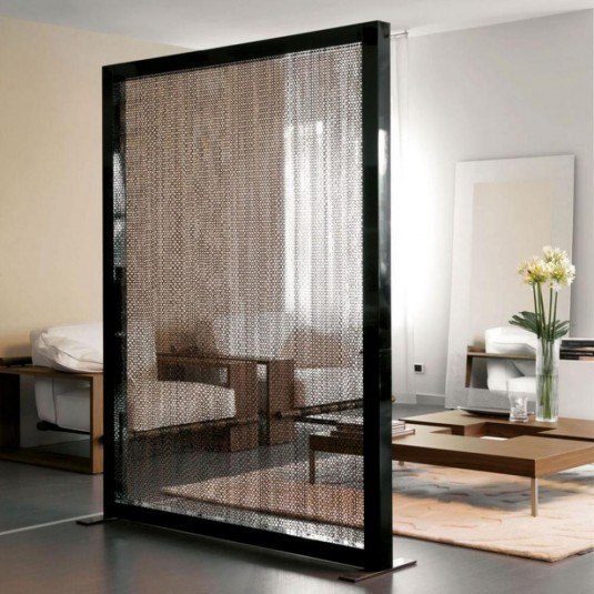 room devider-black sleek frame