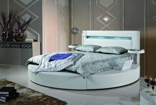 round bed-mint