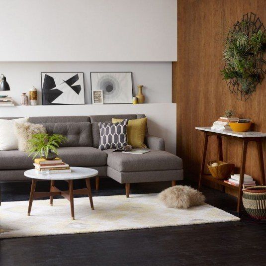 scandinavian living room-gray