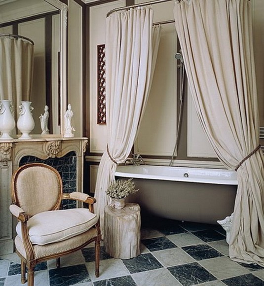 shower curtain-beige