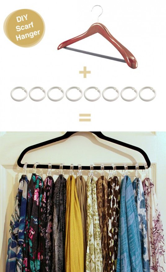 space saving hanger for scarves