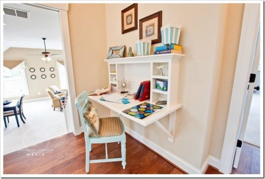 space saving homework nook