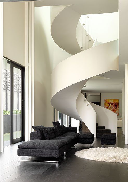 spiral staircase-black and white