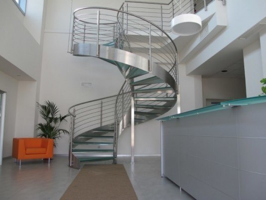 spiral staircase-glass