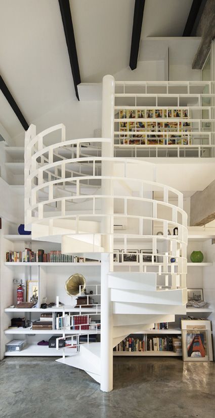 spiral staircase-white