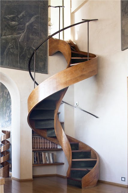 spiral staircase-wood