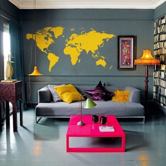 wall decal-world map