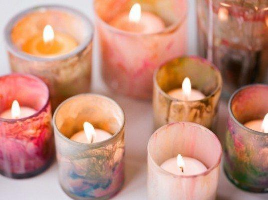 DIY-painted-votives-artistic-wedding-ideas