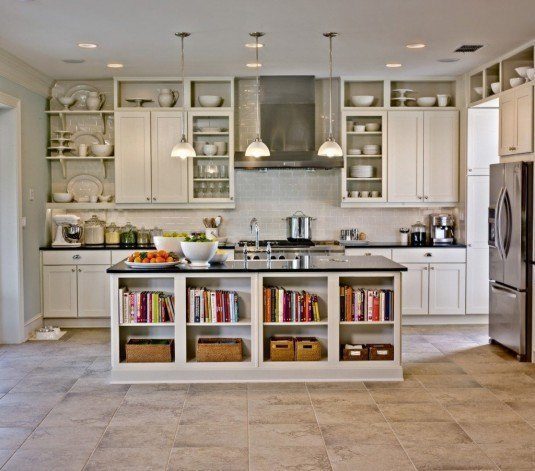 kitchen-open shelves