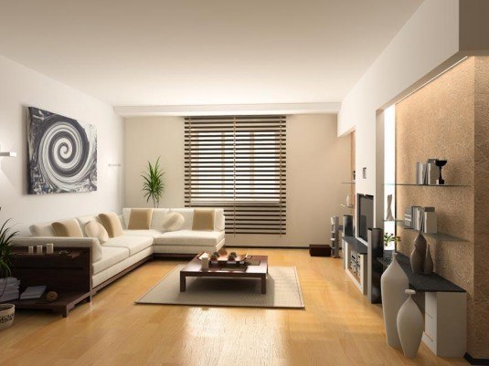 living room-white and beige