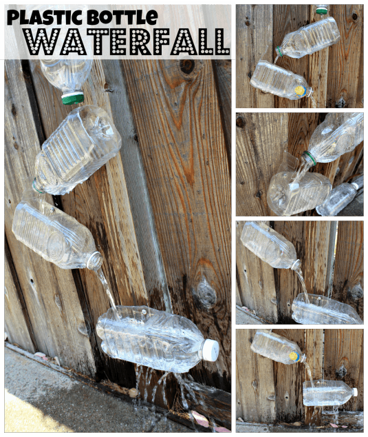 Plastic bottle waterfall DIY 3