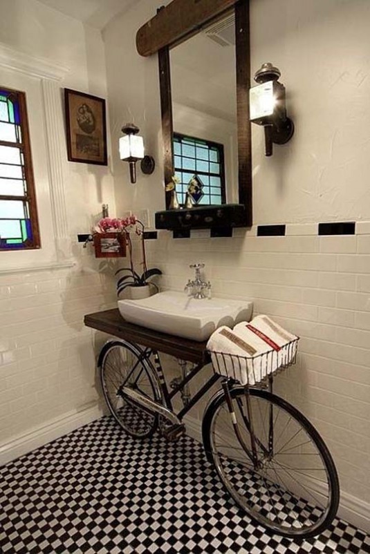 bathroom decoration-bike