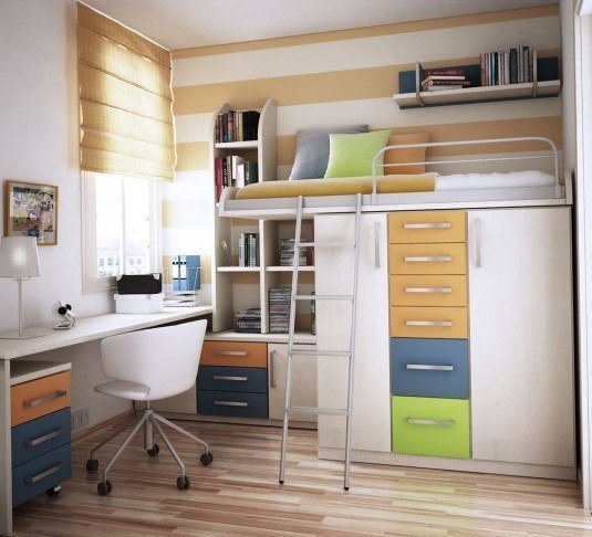 bedroom-decoration-marvelous-white-floating-writing-desk-also-white-swivel-chairs-added-modern-custom-levels-built-in-bed-in-small-boys-room-decors-jolly-built-in-bed-for-small-room-design-and-inspir