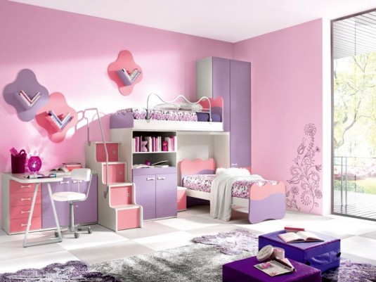 bedroom-pink and purple