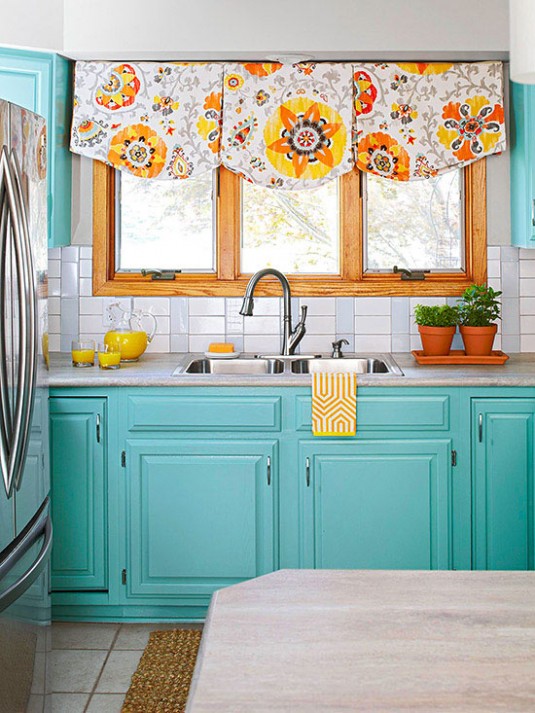 kitchen-bright blue