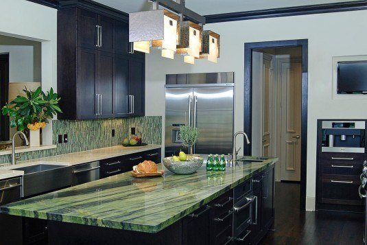 kitchen-green and black