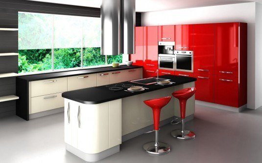 kitchen-red