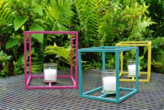 outdoor cube lanterns