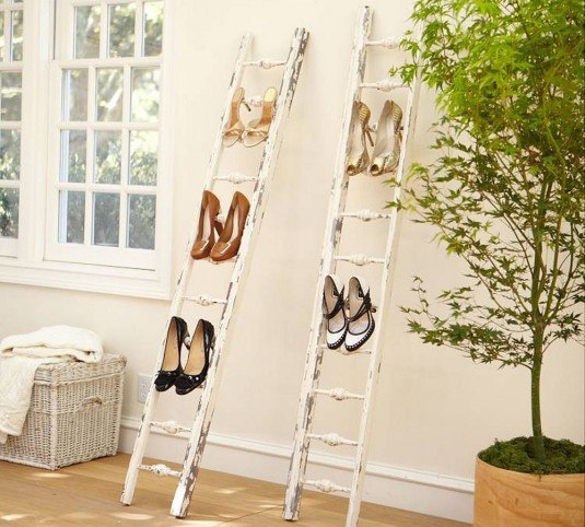 shoe-rack-ladder-idea-old-white-wooden-ladder-storage-ladder-furniture-interior-creative-storage-ladder-ideas