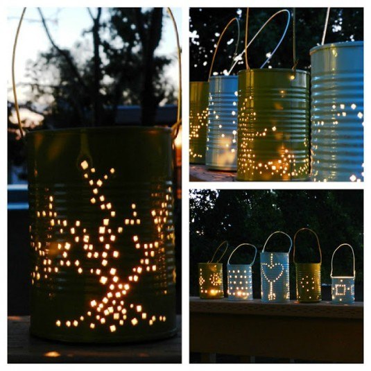 tin can lanterns