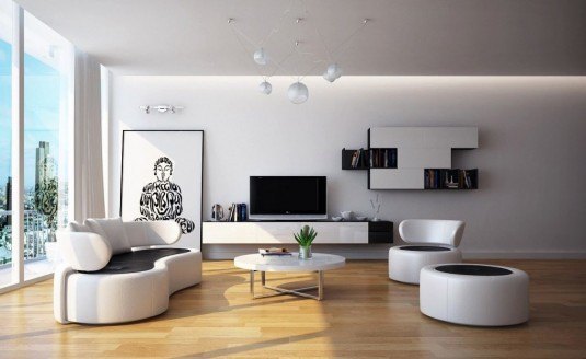 Modern-Black-white-living-room-furniture