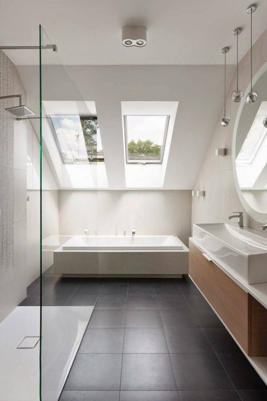 Spa-Like-Bathroom-At-Home-Modern-Polish-House-Couples-Briliant-