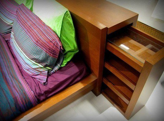 bed headboard drawer