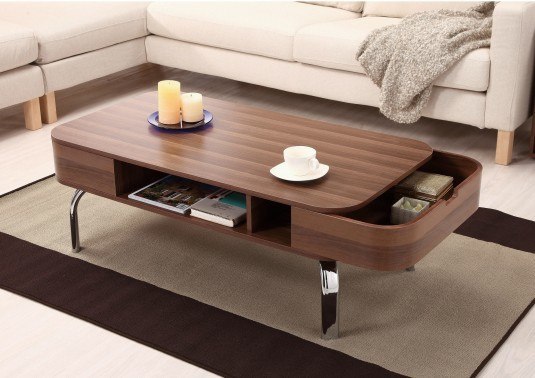 coffee table with hidden storage