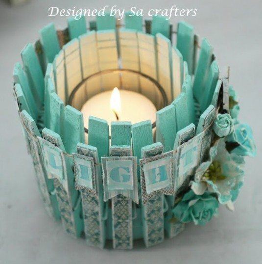 mint candle holder