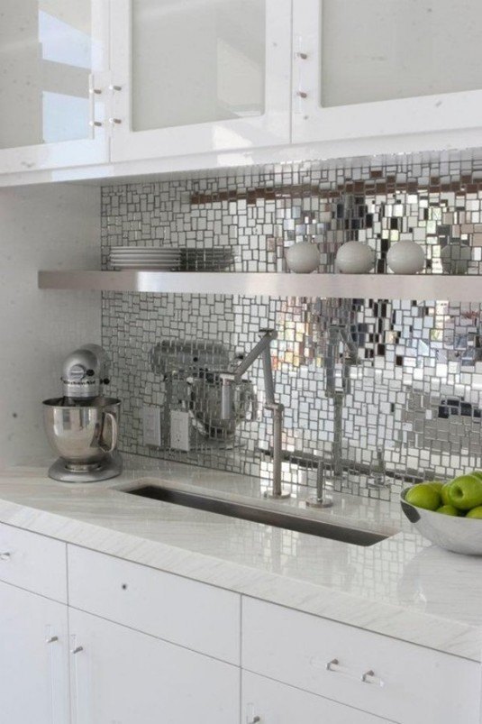 mirror tiles-kitchen