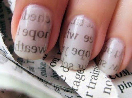 newspaper nail design