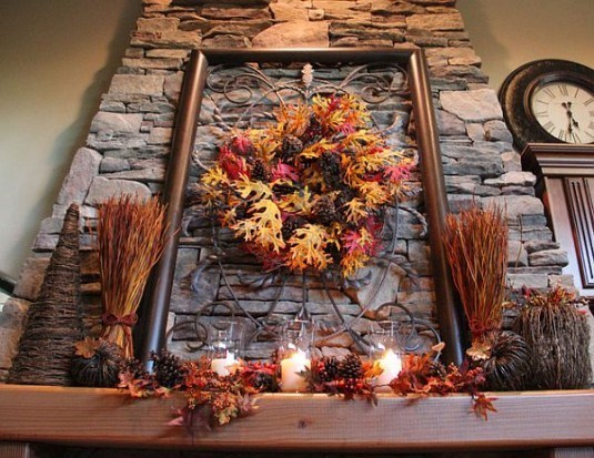 rustic-autumn-decorations-with-leaves-and-branches