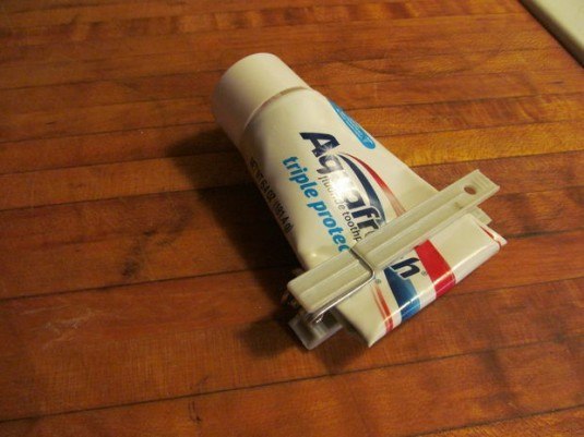 toothpaste tube holder