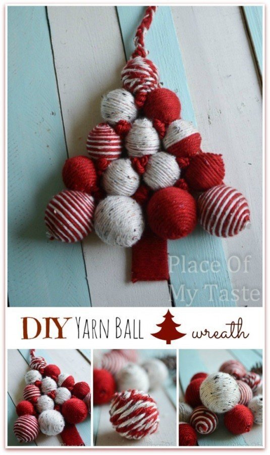 DIY+Yarn+Ball+Christmas+Tree+@placeofmytaste.com_