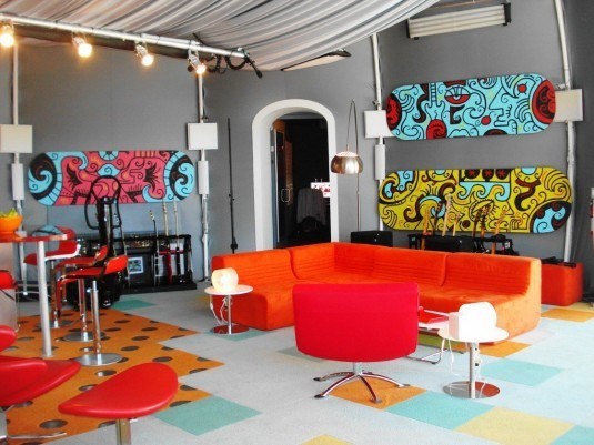 Fantastic-Color-Pallet-Designs-With-colorful-living-room-interior-and-orange-sofa-and-modern-stools-design-1120x840