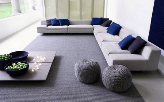 cool-furniture-Living-room-set-knitted-poufs-Stool