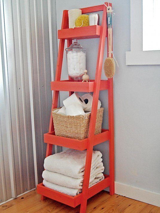 diy ladder storage