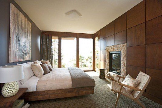 modern wood bedroom