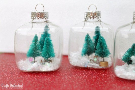 snow globe ornaments